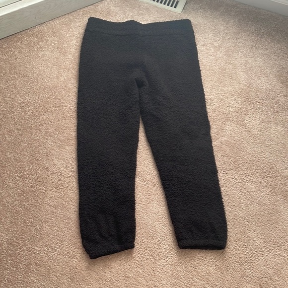 ☃️EUC☃️ - Ladies UGG fuzzy PJ Sherpa joggers black size Large - Picture 7 of 9